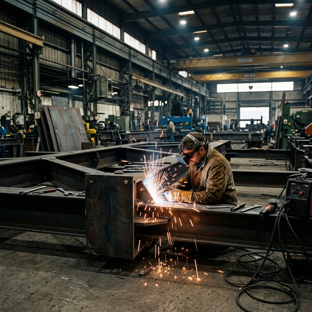 MS fabrication and steel fabrication work for industrial projects
